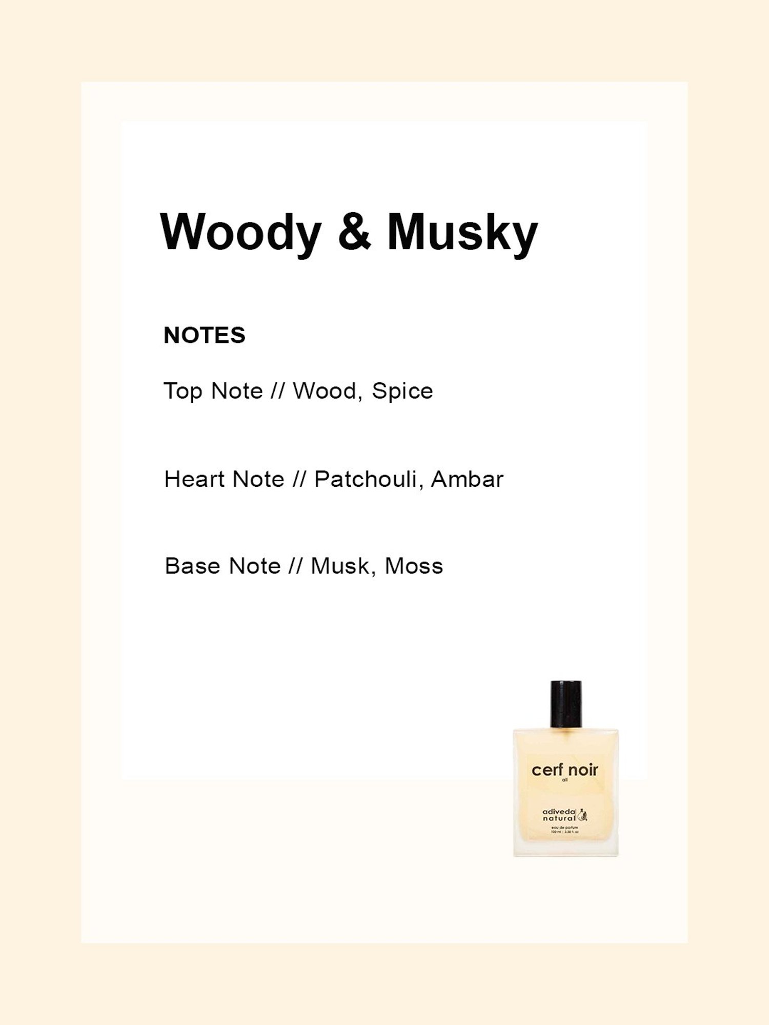 Adiveda Natural Cerf Noir EDP for Men - 100 ml