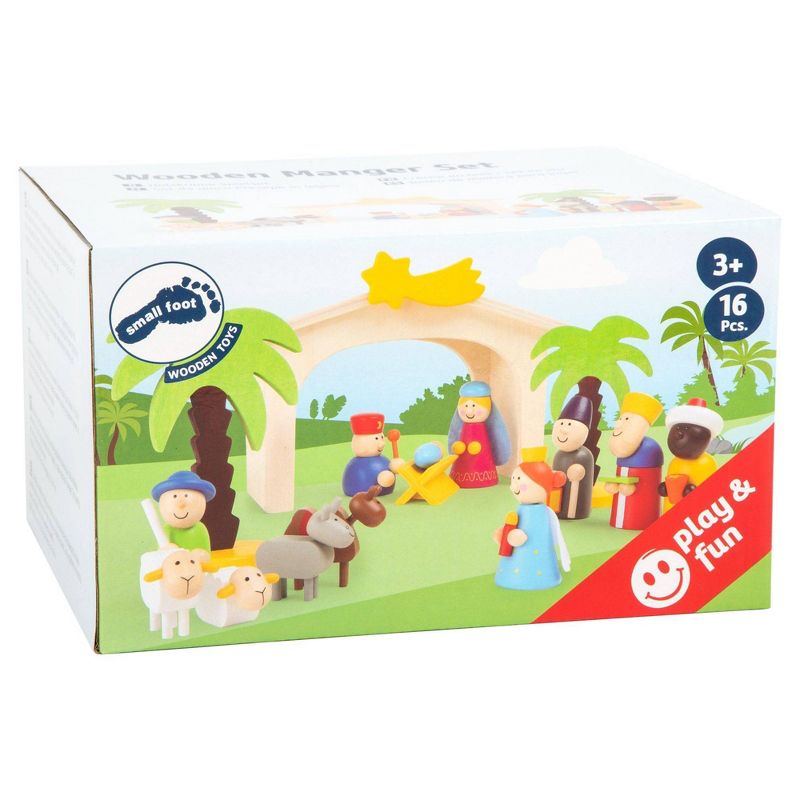 Small Foot Wooden Toys Premium Nativity Manger