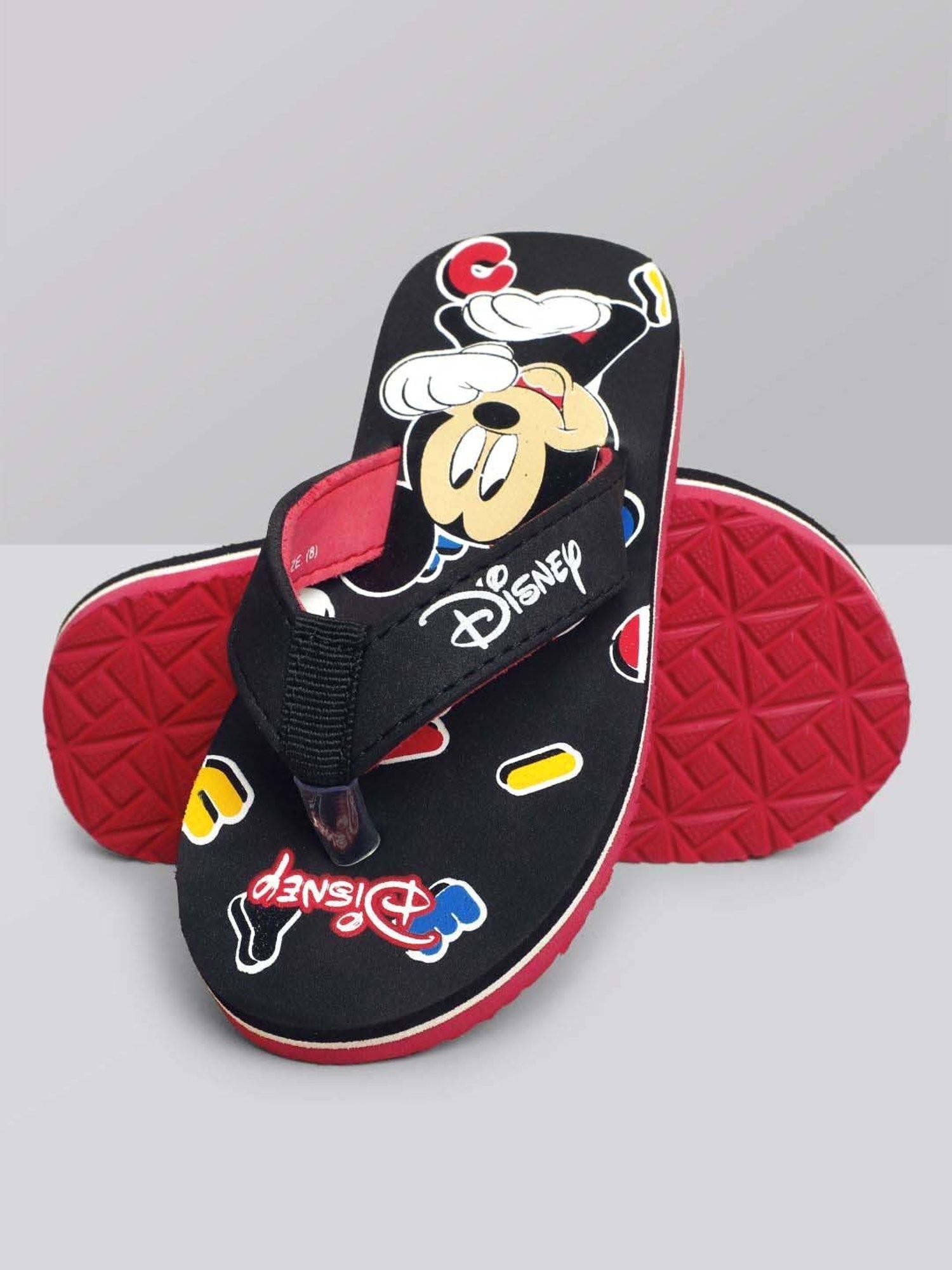 Yellow by Westside Navy Stripe Pattern Slides