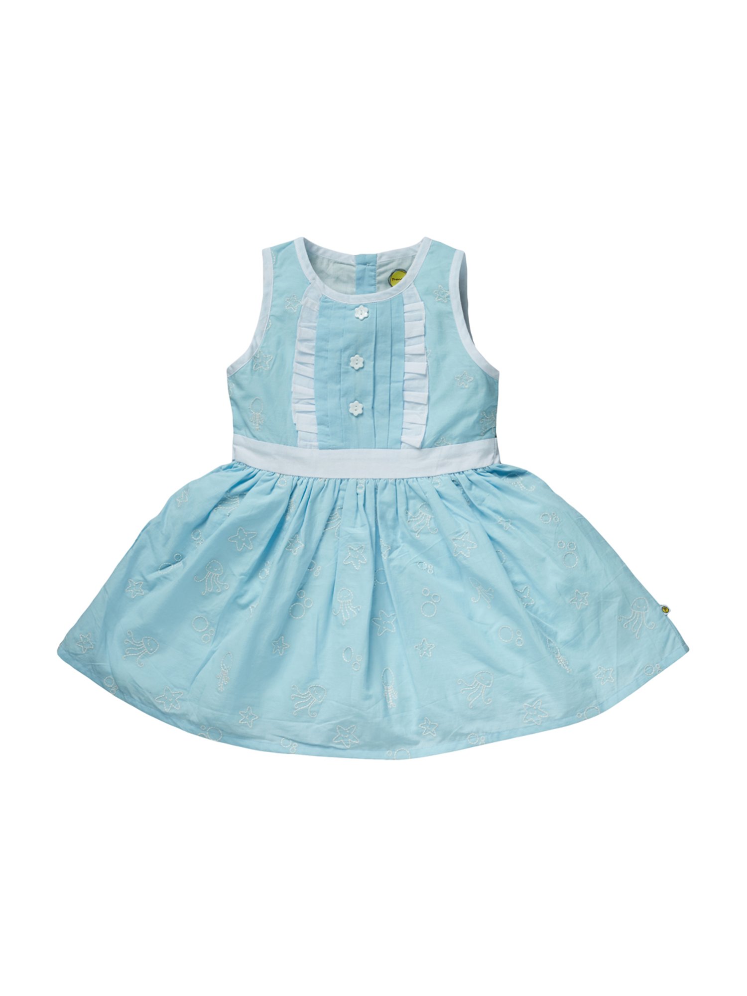 Pranava Kids Angel Falls Cotton Embroidered Dress