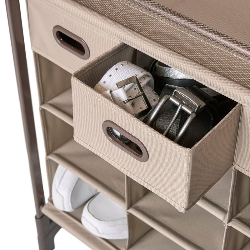 Neatfreak Stackable 16 Cubby With 4 Drawers Tan