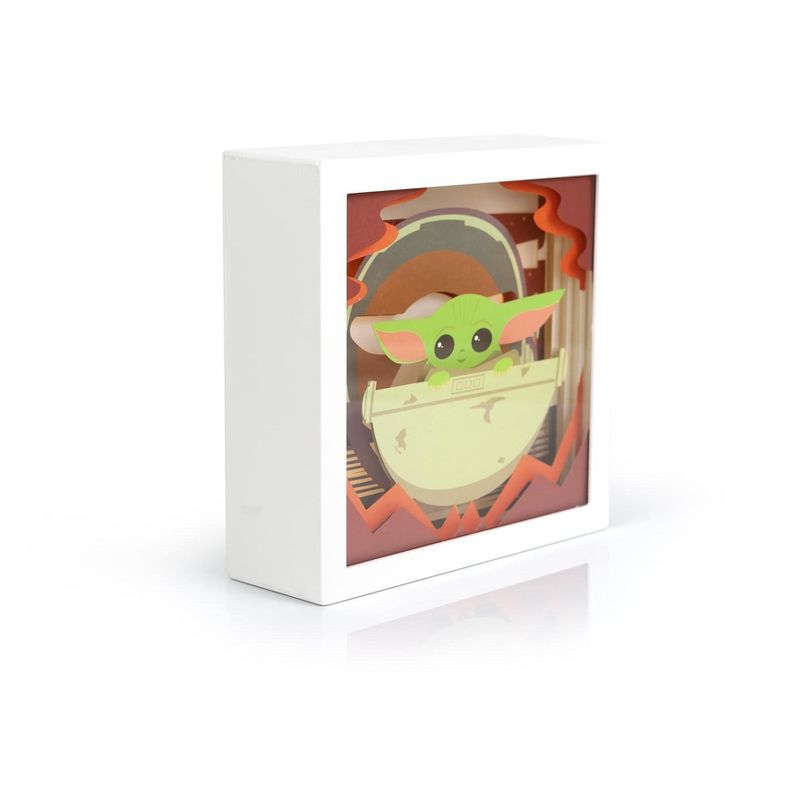 Robe Factory LLC Star Wars: The Mandalorian, The Child 3D Mini Shadow Light Box | 6 x 6 Inches