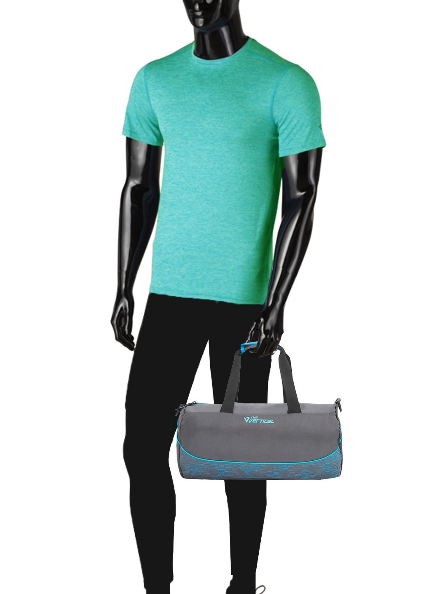 The Vertical Impulse Grey & Blue Medium Duffle Bag