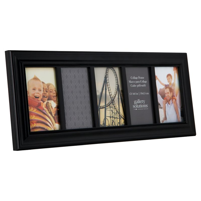 6X20 Black 5 Opening Linear Collage Frame - Gallery Solutions