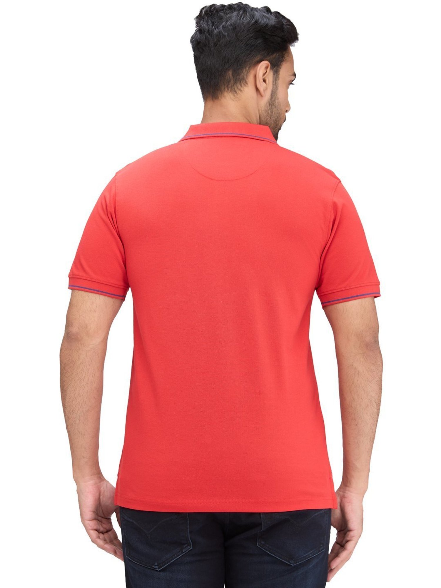 Raymond Red Slim Fit Polo T-Shirt