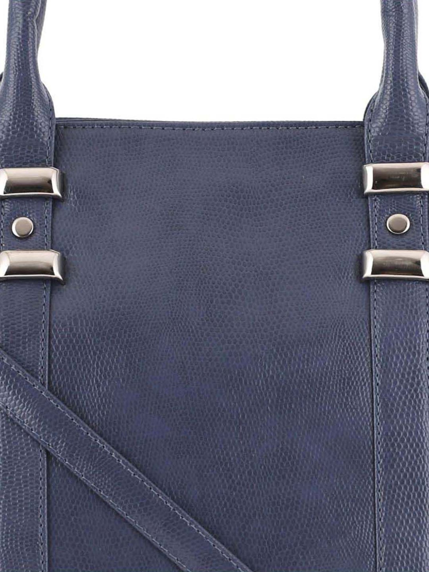 Toteteca Blue Textured Medium Handbag