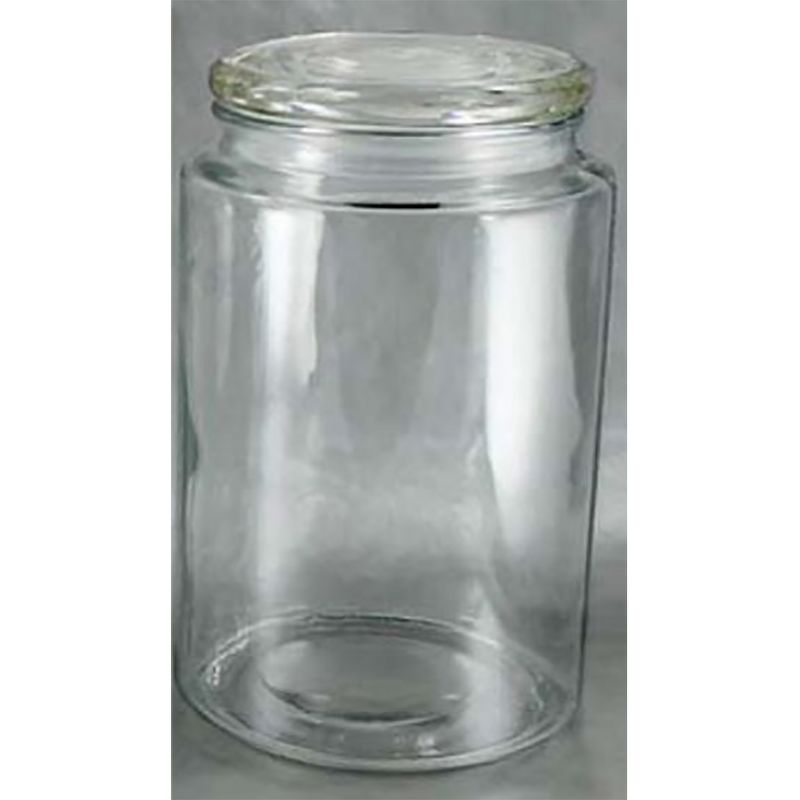 Grant Howard 52033 Large 84 Ounce Premium Round Wide Mouthed Clear Glass Kitchen Storage Container Jar with Sealed Airtight Closing Lid