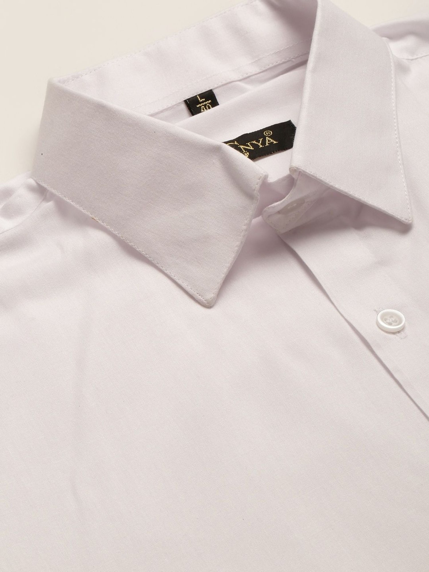 Sojanya White Cotton Regular Fit Shirt