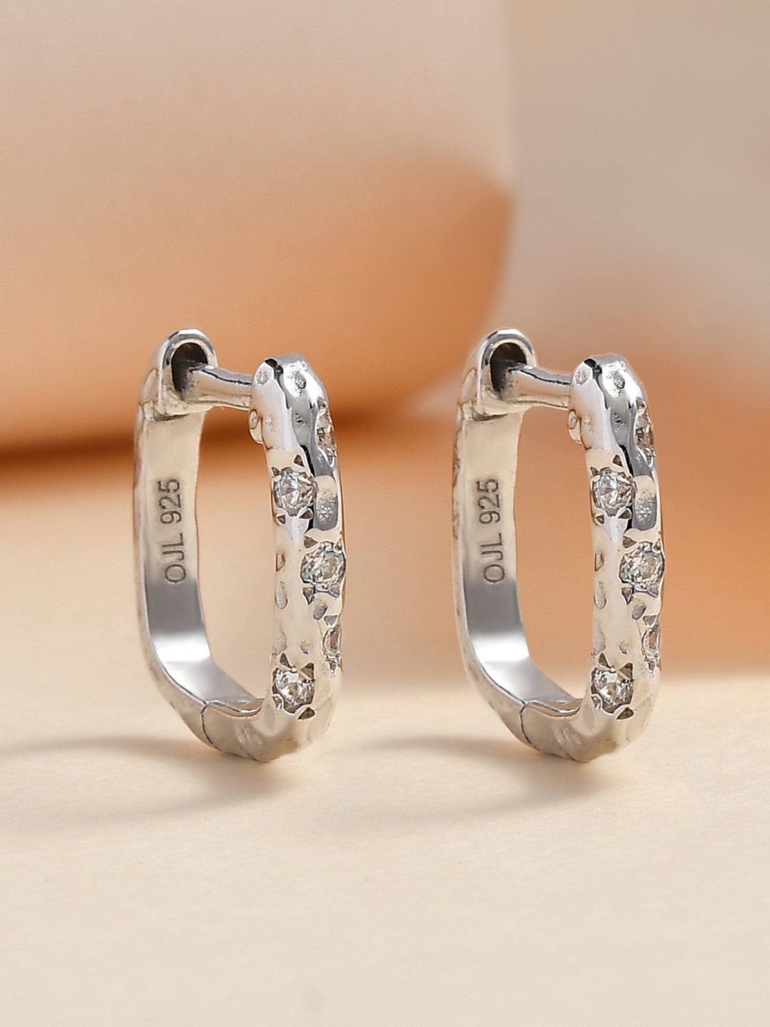 Ornate Jewels 925 Sterling Silver Huggie Hoop Earrings for Women