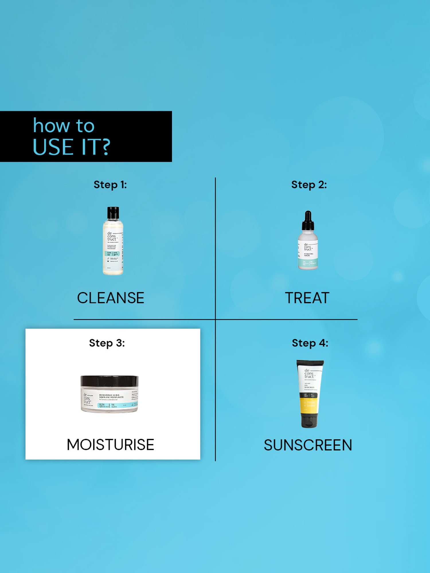 Deconstruct Hyaluronic Acid & Squalane Moisturizer - 50 gm