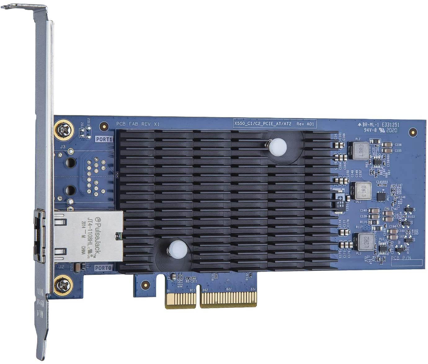 10Gb PCI-E NIC Network Card, Single Copper RJ45 Port, PCI Express Ethernet LAN Adapter Support Windows Server/Linux/ESX, Compare to Intel X550-T1