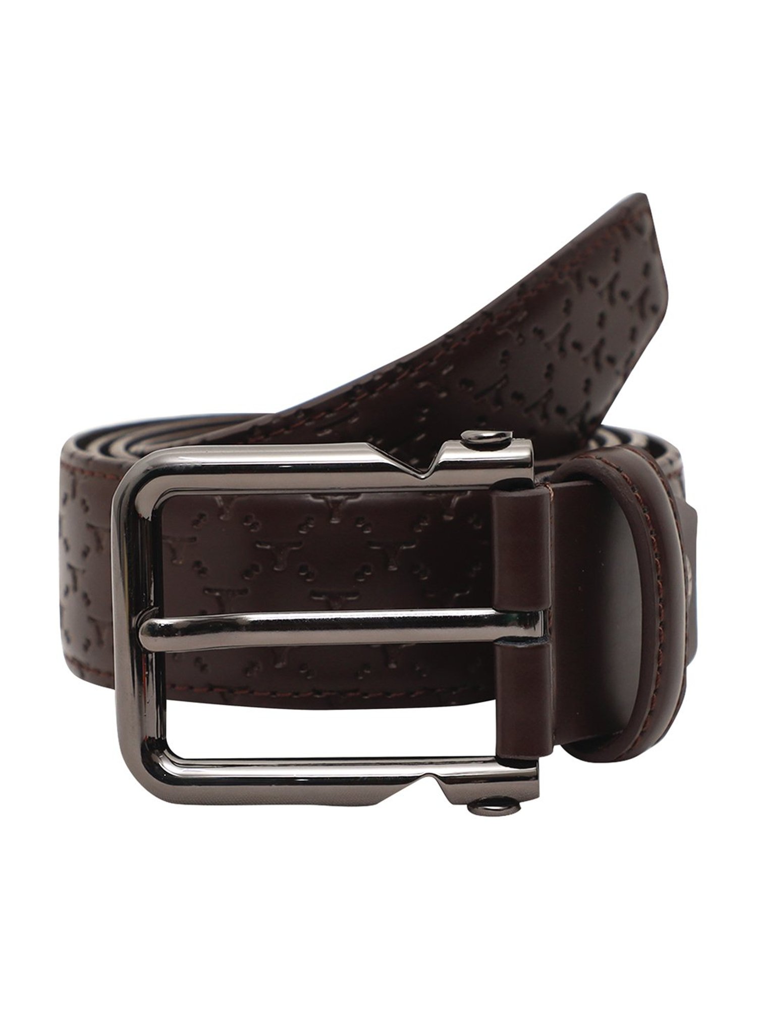 BULCHEE Brown Leather Casual Belt for Men