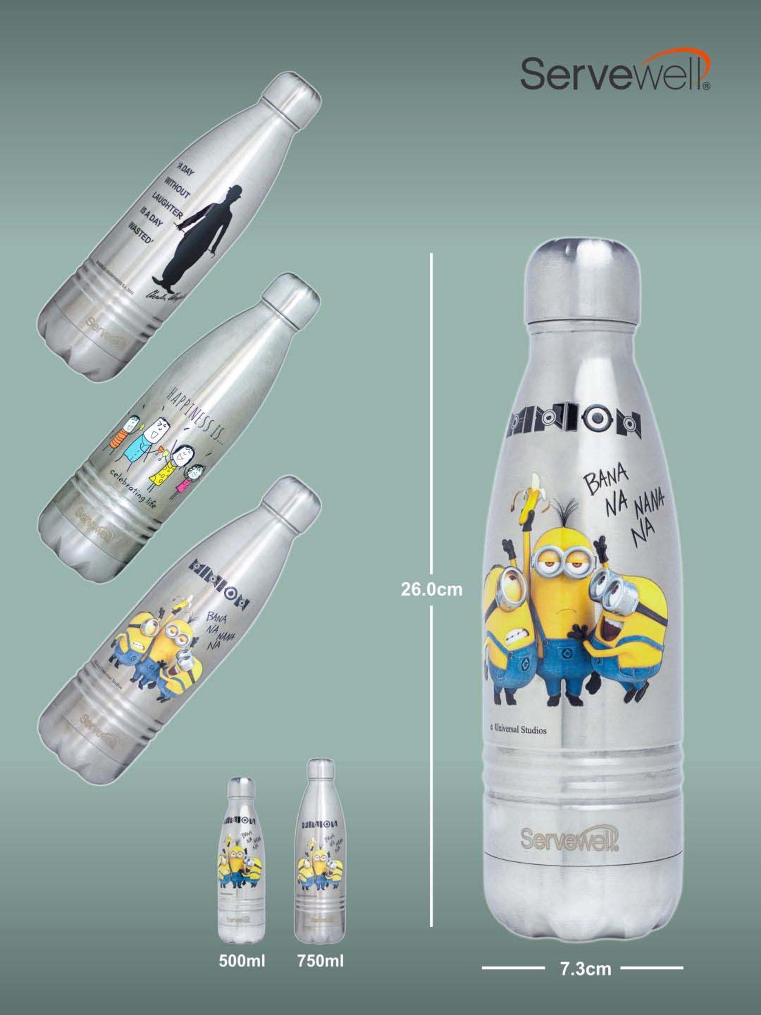 Milton Elfin Silver Stainless Steel Insulated Water Bottle (160 ml) - Set of 1