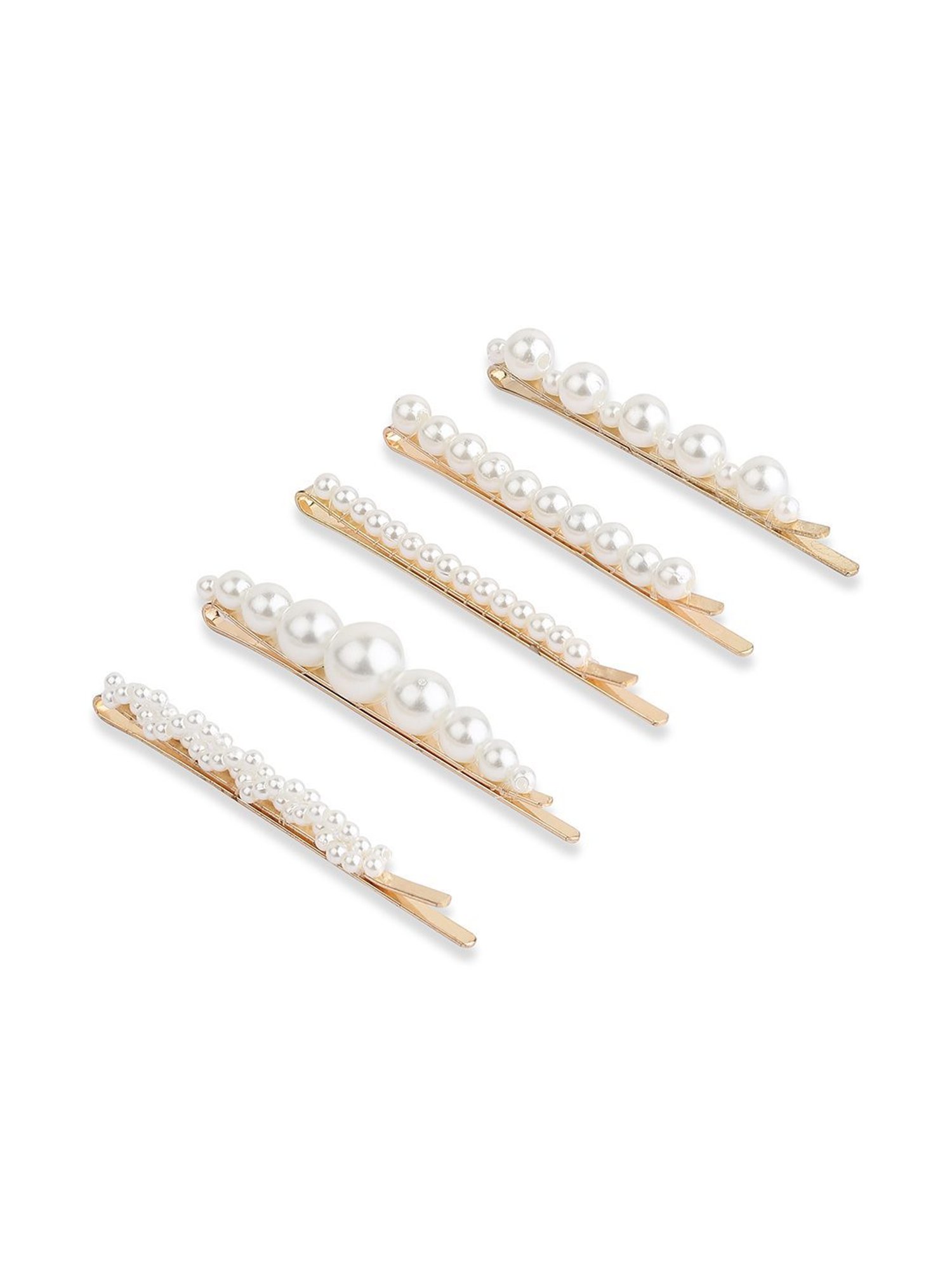 Golden Embellished Hair Clip - Set of 3