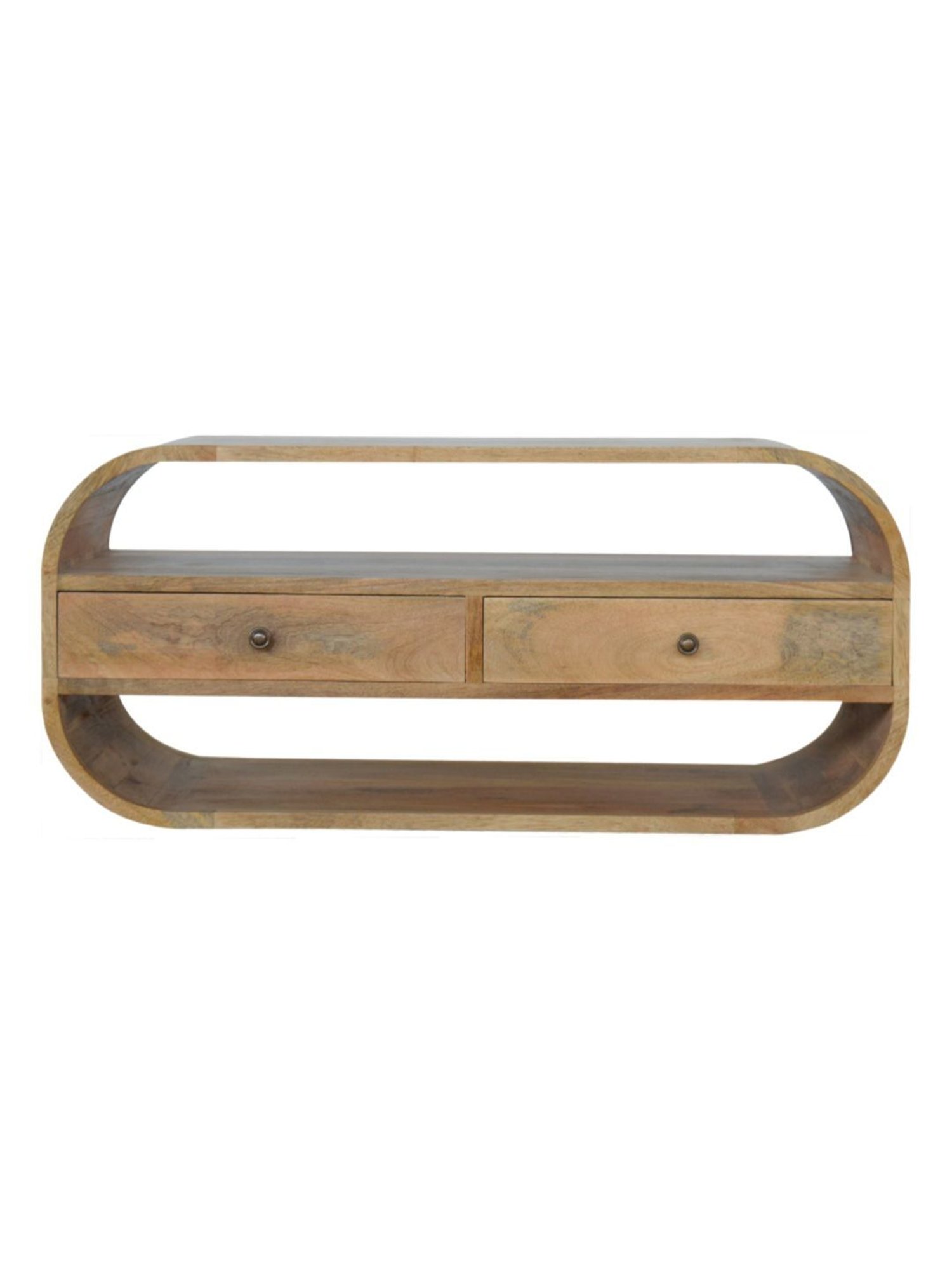 Fabindia Brown Sheesham Wood Textured Cabinet