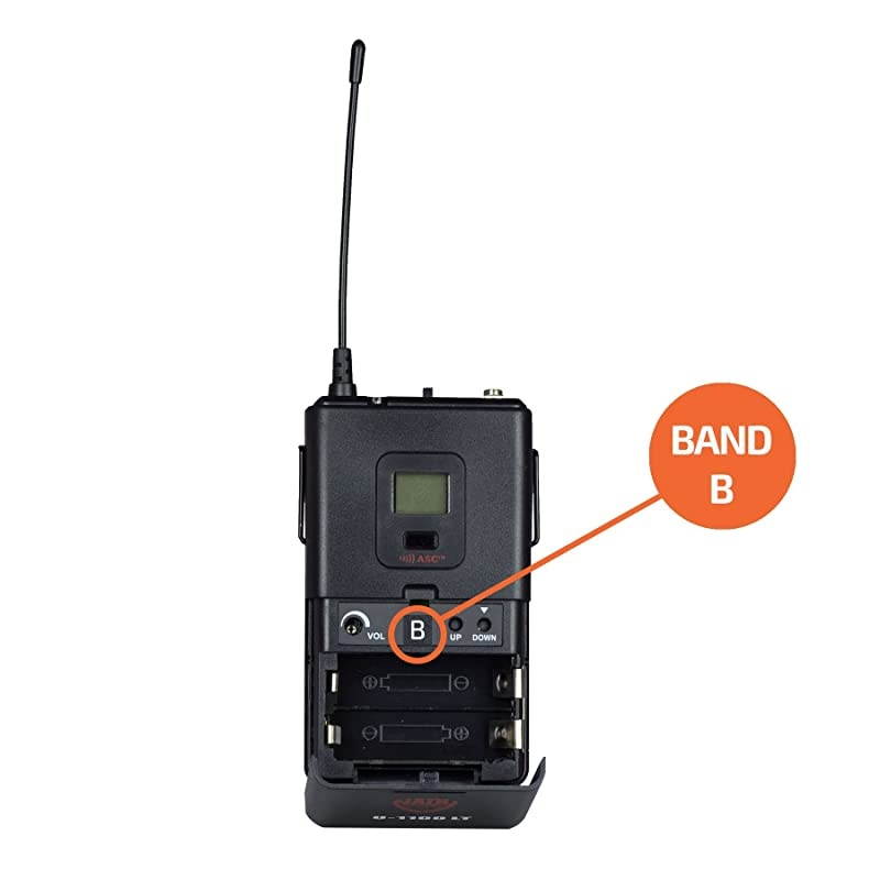 Wireless lavalier bodypack for U1100 or U2100 systems Band B