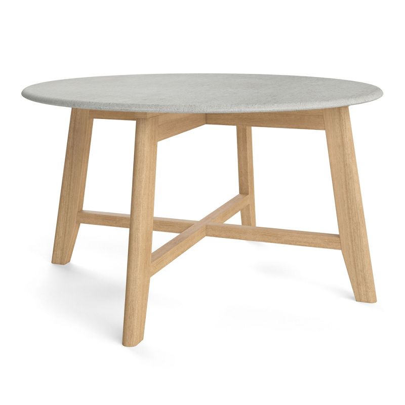 31.5" Elysian Coffee Table with Faux Cement Top Natural - Aeon