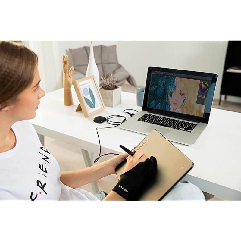 Deco 01 V2 10x625 Inch Digital Graphics Drawing Tablet Drawing Pen Tablet with BatteryFree Passive Stylus and 8 Shortcut Keys 8192 Levels Pressure