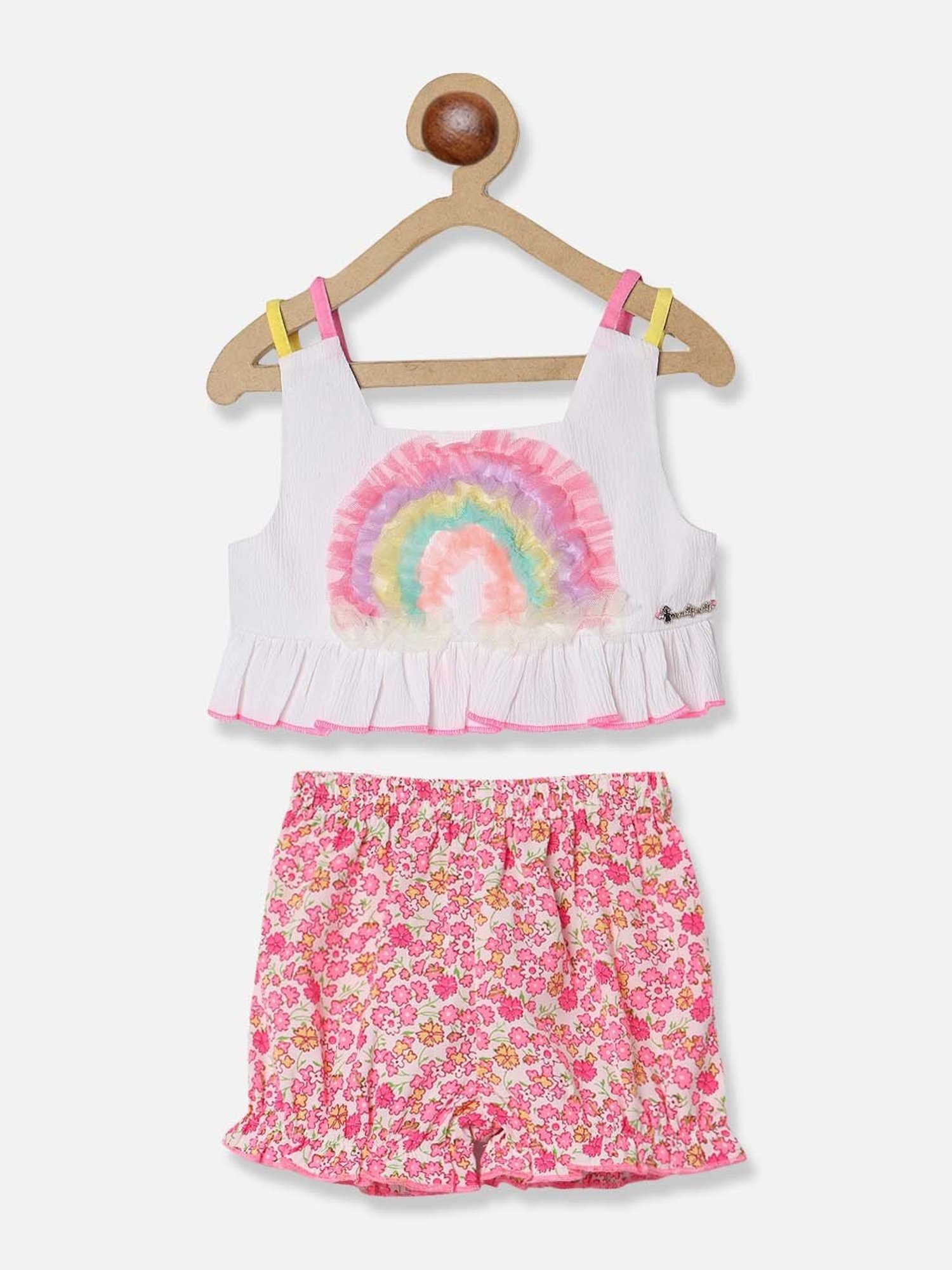 Nauti Nati Kids White Applique Top with Shorts