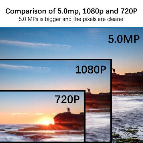 TMEZON 4CH 5MP HD Home Security Camera System 1TB HDD, 5-IN-1 4 Channel DVR Video Recorder, 4x Bullet In/Outdoor IR Night CCTV Camera, Free APP