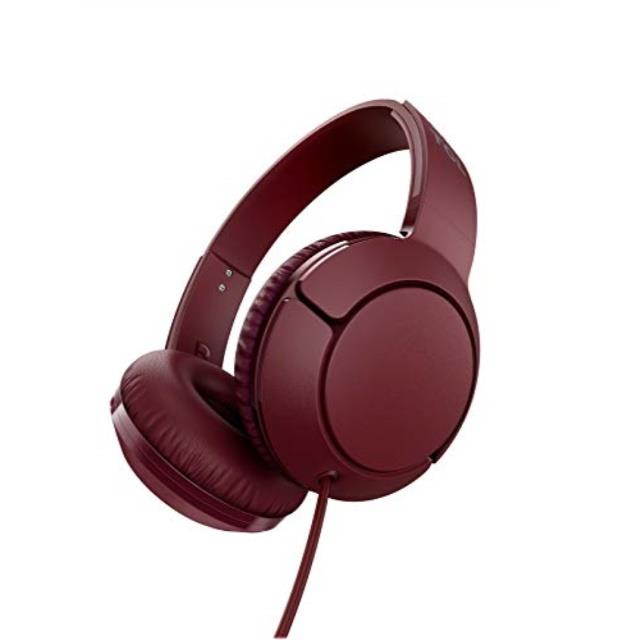 tcl mtro200 onear wired headphones with builtin mic  burgundy crush