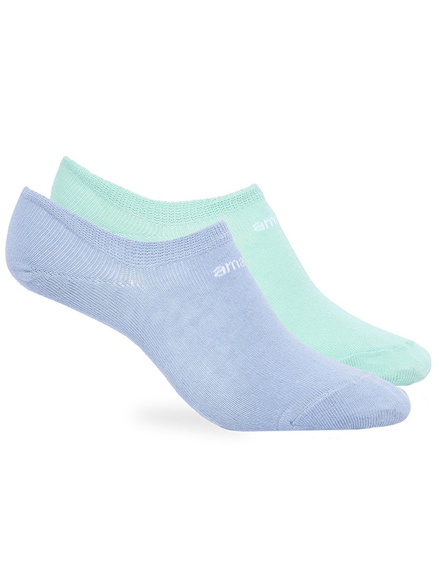 Amante Blue & Green Low Cut Socks - Pack Of 2