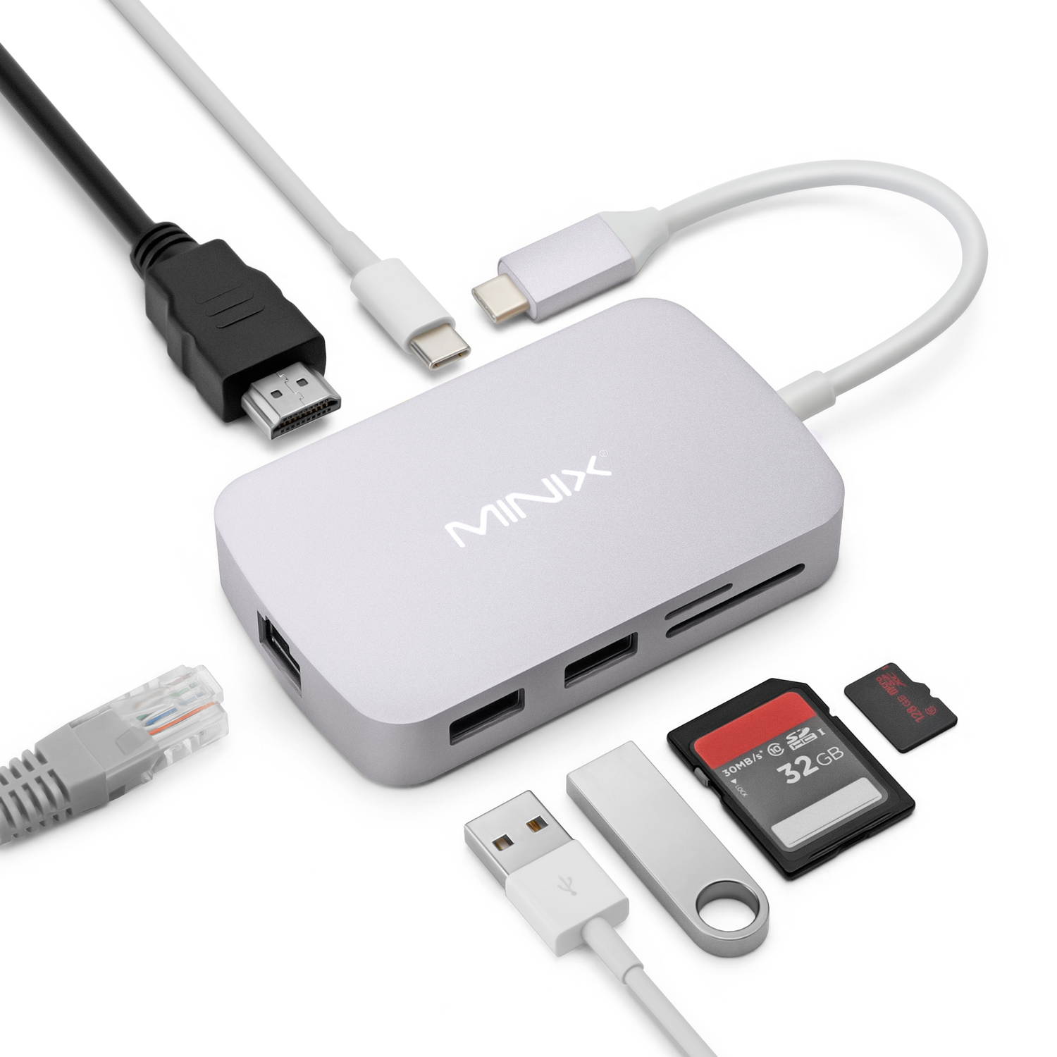 MINIX NEO C-X, USB-C Multiport Adapter with HDMI - Rose Gold[10/100Mbps Ethernet] (Compatible with Apple MacBook and MacBook Pro). Sold Directly by MINIX Technology Limited.