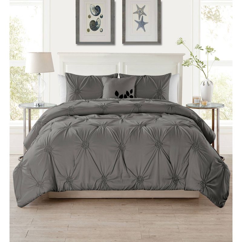 Queen London Quilt Set Gray - VCNY Home