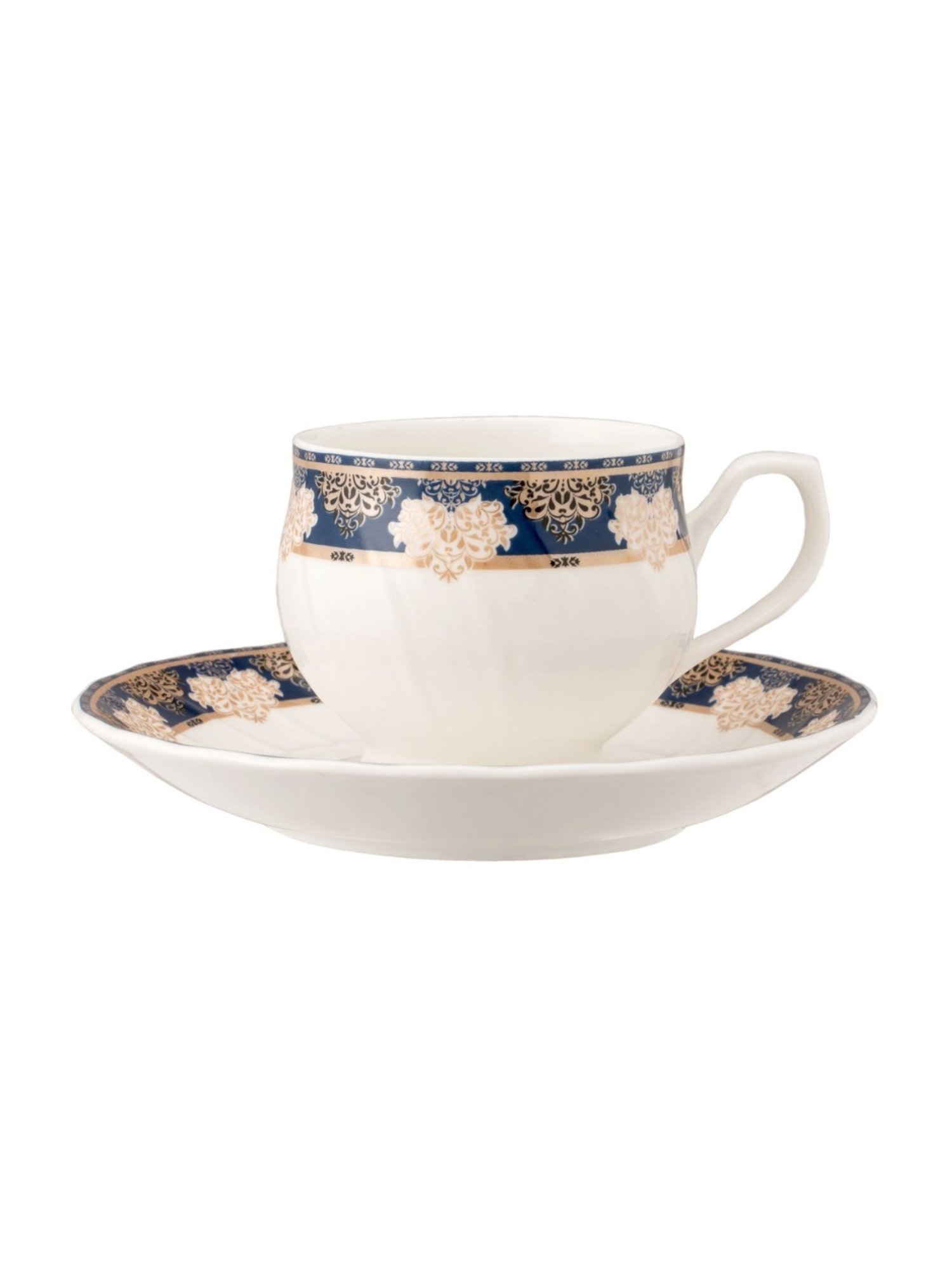 JCPL White & Red Ceramic Cup (0.18 L) - Set of 6