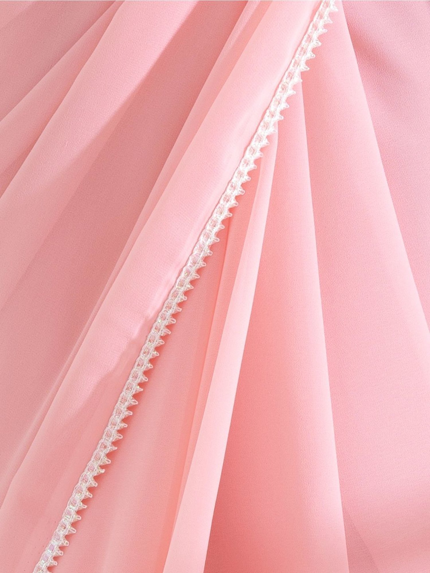 Swtantra Pink Plain Saree With Unstitched Blouse