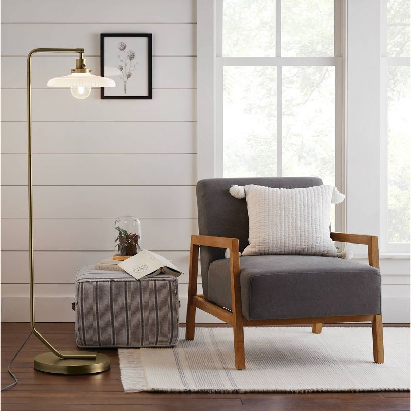 18" x 18" Tassel Throw Pillow Sour Cream - Hearth & Hand™ with Magnolia