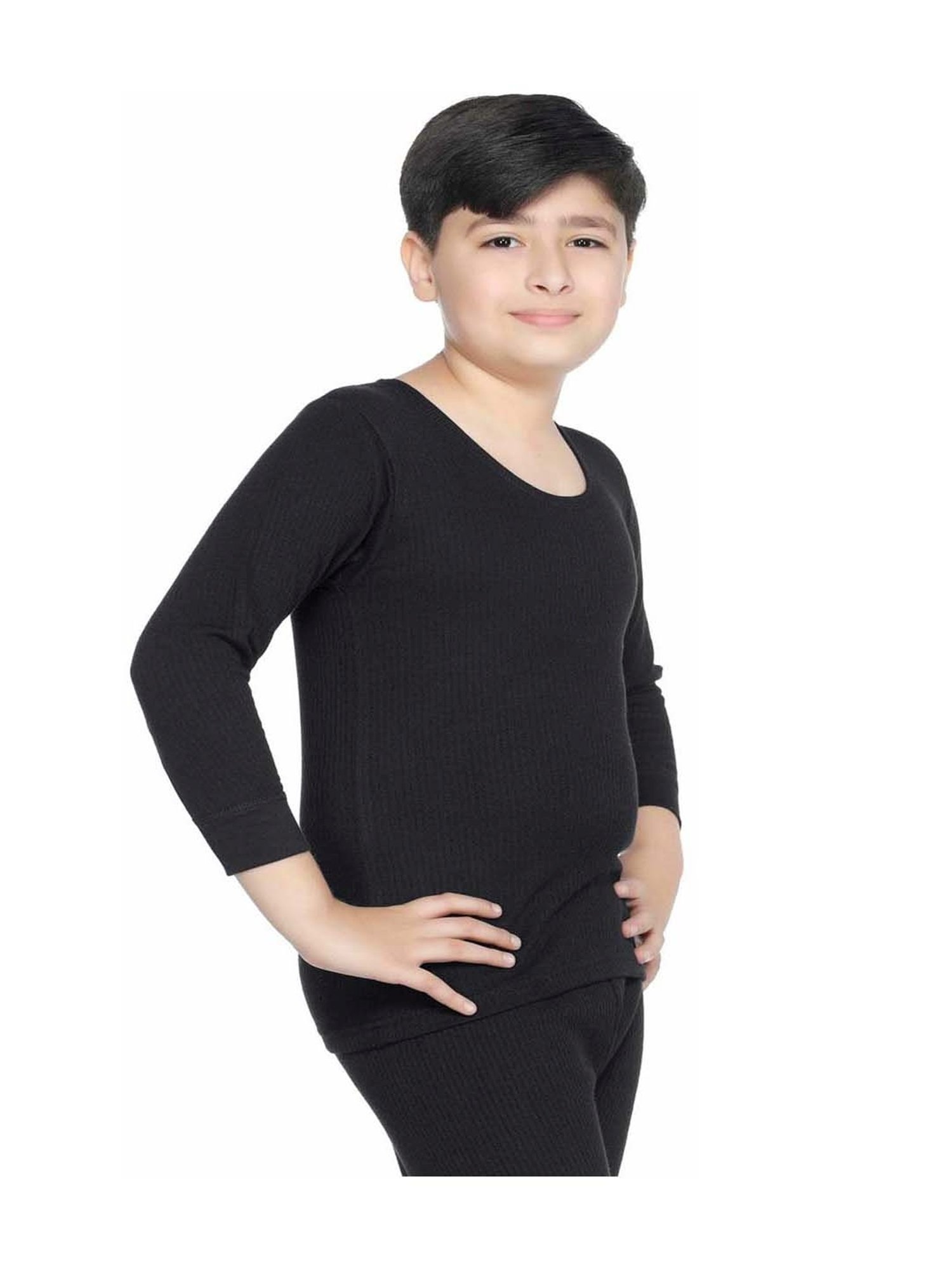 Kanvin Kids Skin Regular Fit Thermal Tops - Set of 2