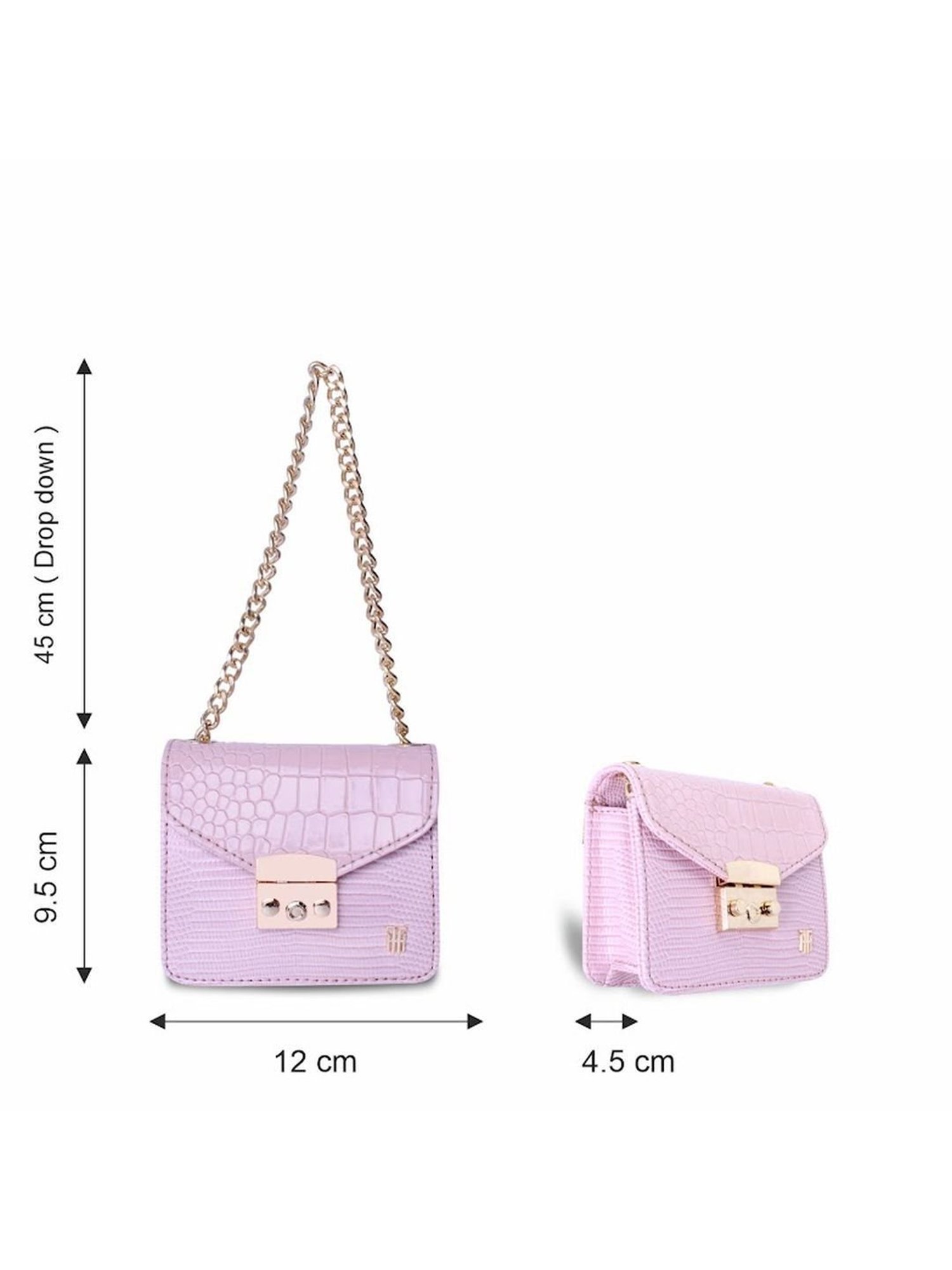 THE HOLISTIK Vibrant Pink Textured Small Sling Handbag
