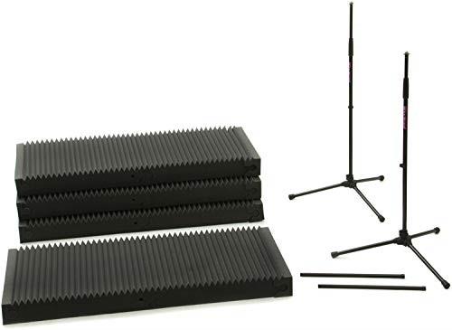 auralex max420cha maxwall 420 in charcoal; 4 20x48x4.75 panels; no window section; 2 max stands