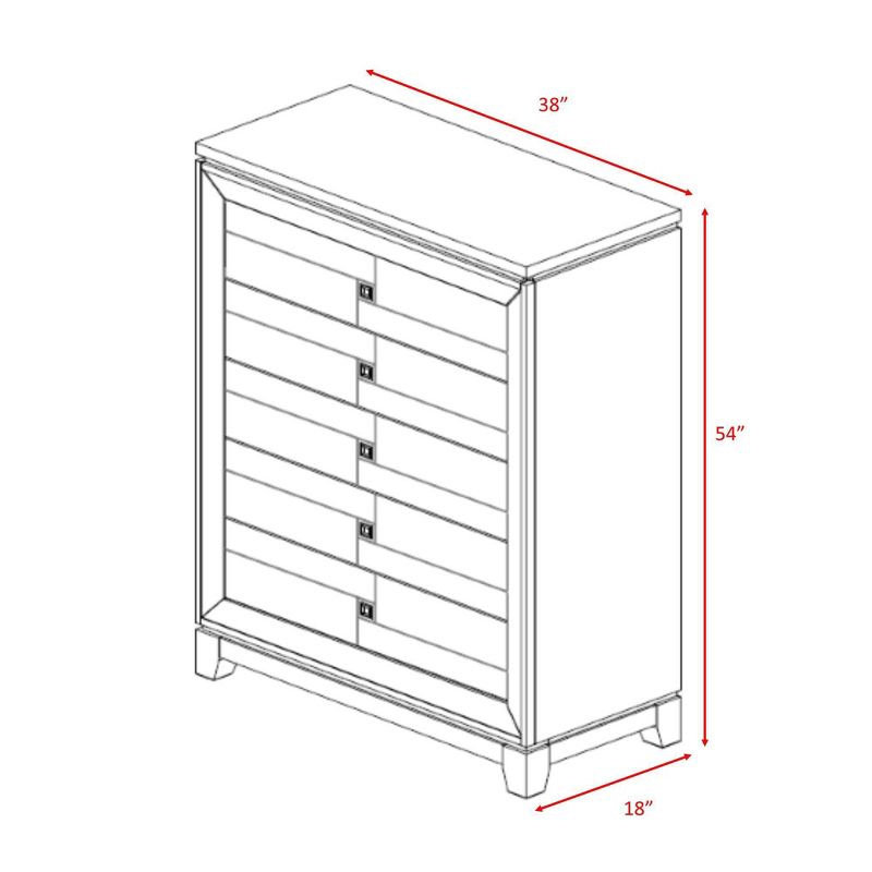 6pc Queen Easton Panel Bedroom Set Cherry - Picket House Furnishings