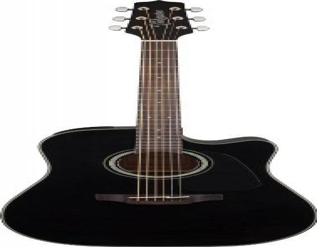 takamine 6 string acousticelectric guitar, right handed, black gd30ceblk