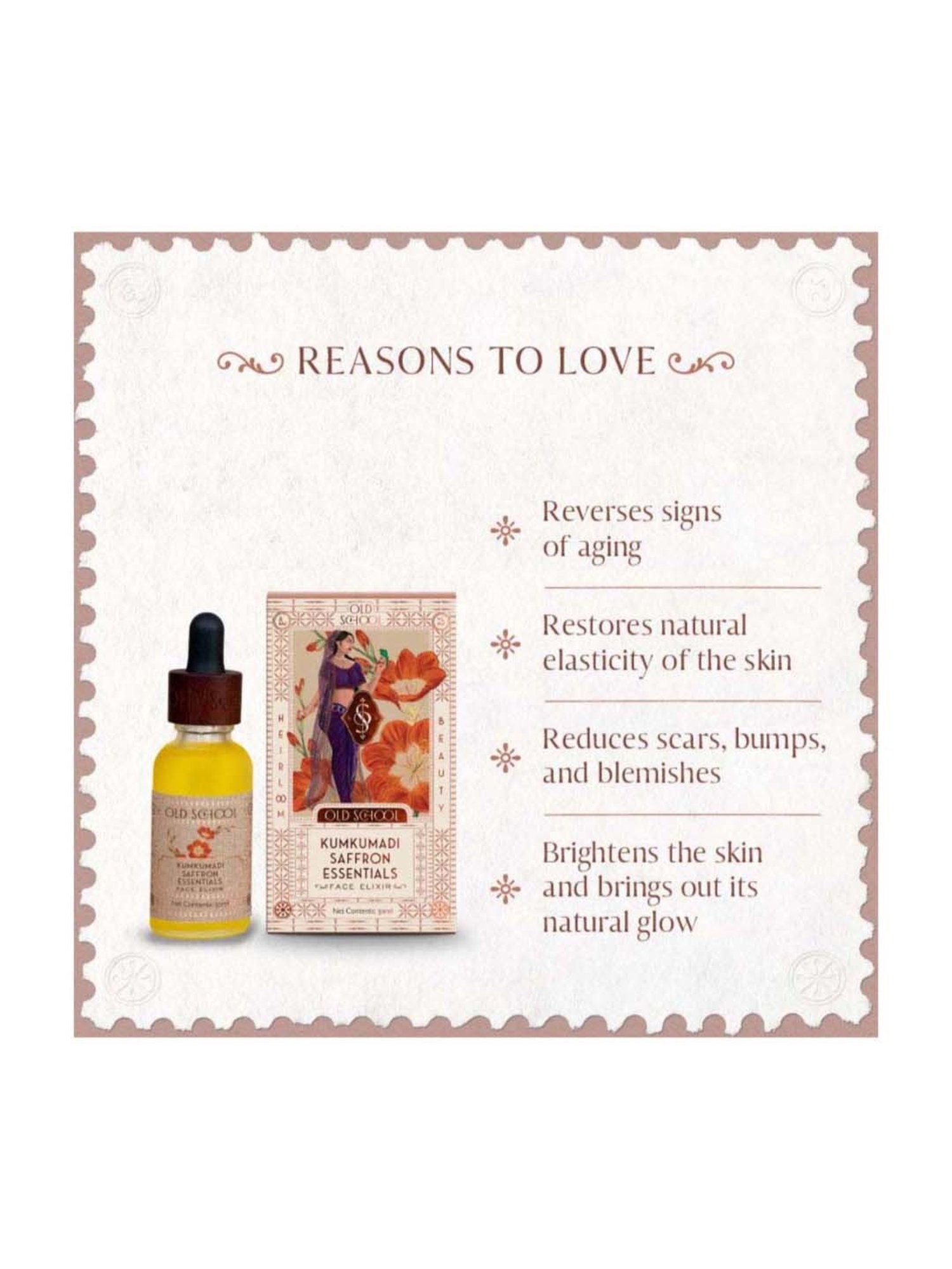 Old School Rituals Kumkumadi Saffron Essentials Face Elixir - 30 ml