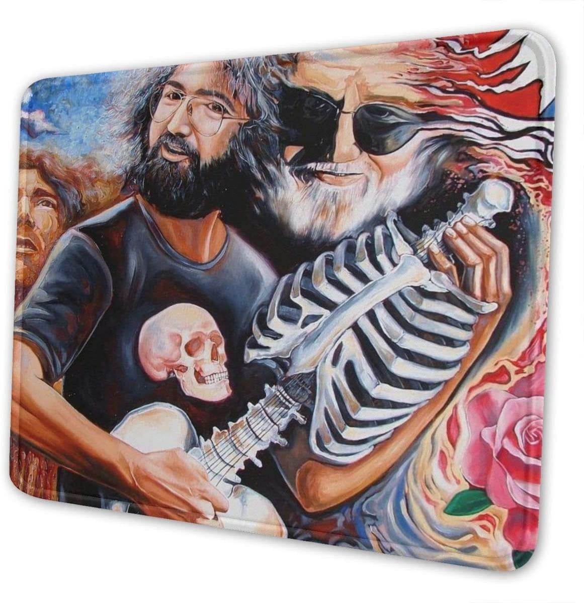 Grate Ful Skull Gaming Mouse Pad, Anti Slip Natural Rubber Mouse Mat for Desktops, Computer, Pc and Laptops Cool Mousepad for Working or Game - Grate-ful Dead 7.1x8.7 inches/11.8x9.85 inches