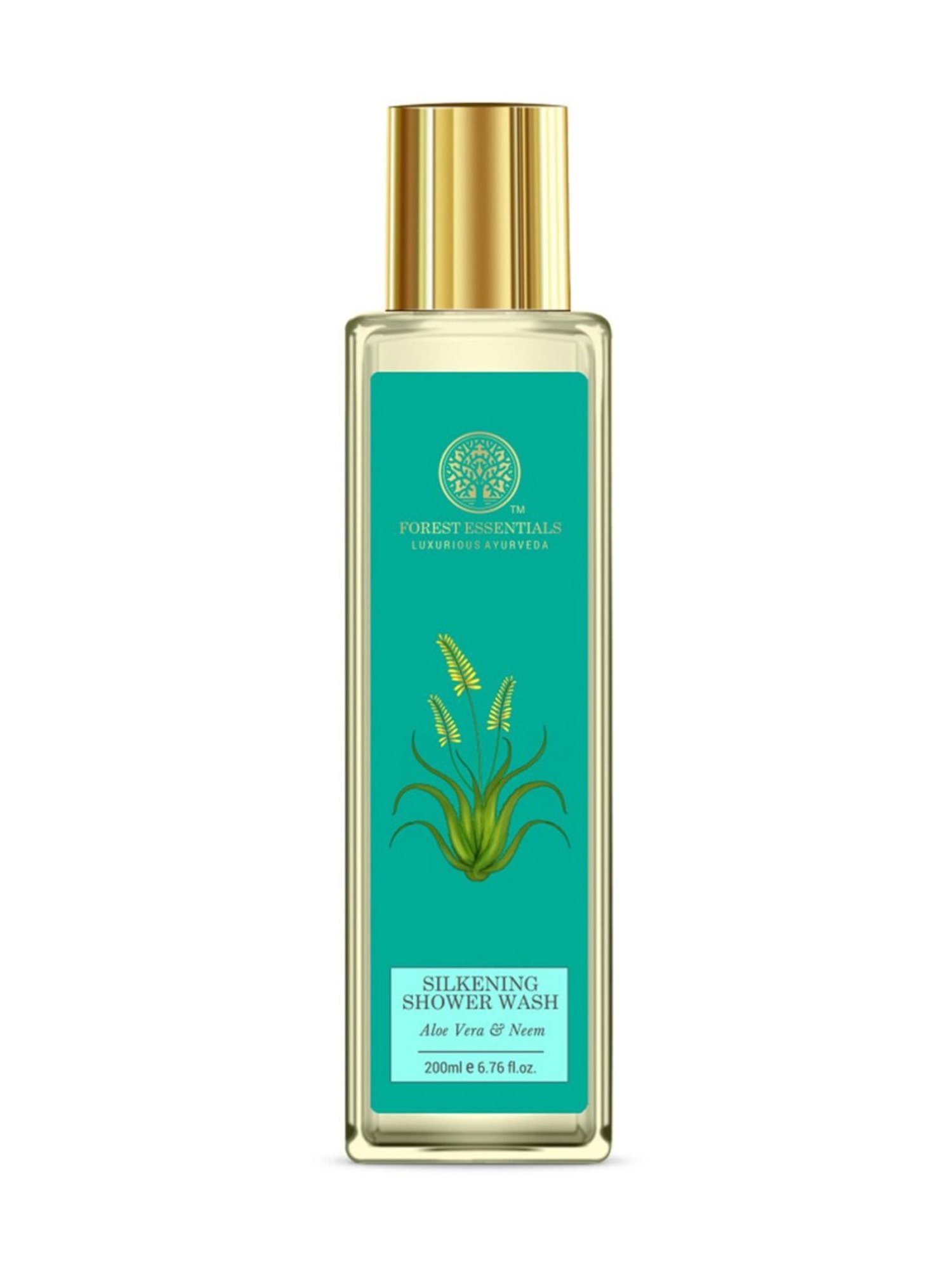 Forest Essentials Aloe Vera & Neem Silkening Shower Wash - 200 ml