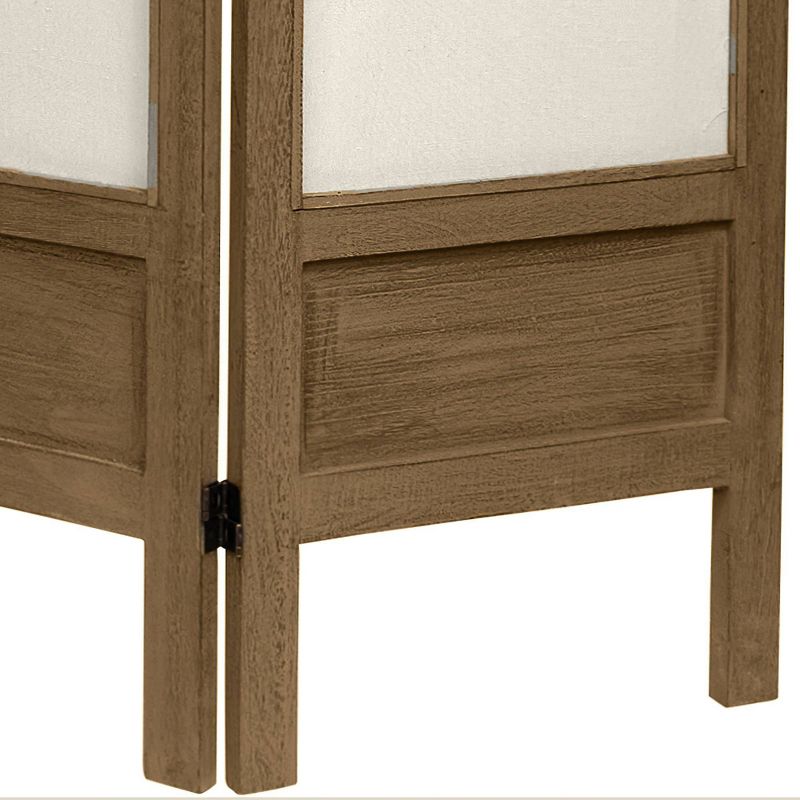 5 1/2 ft. Tall Solid Frame Fabric Room Divider - Burnt Gray (6 Panels)