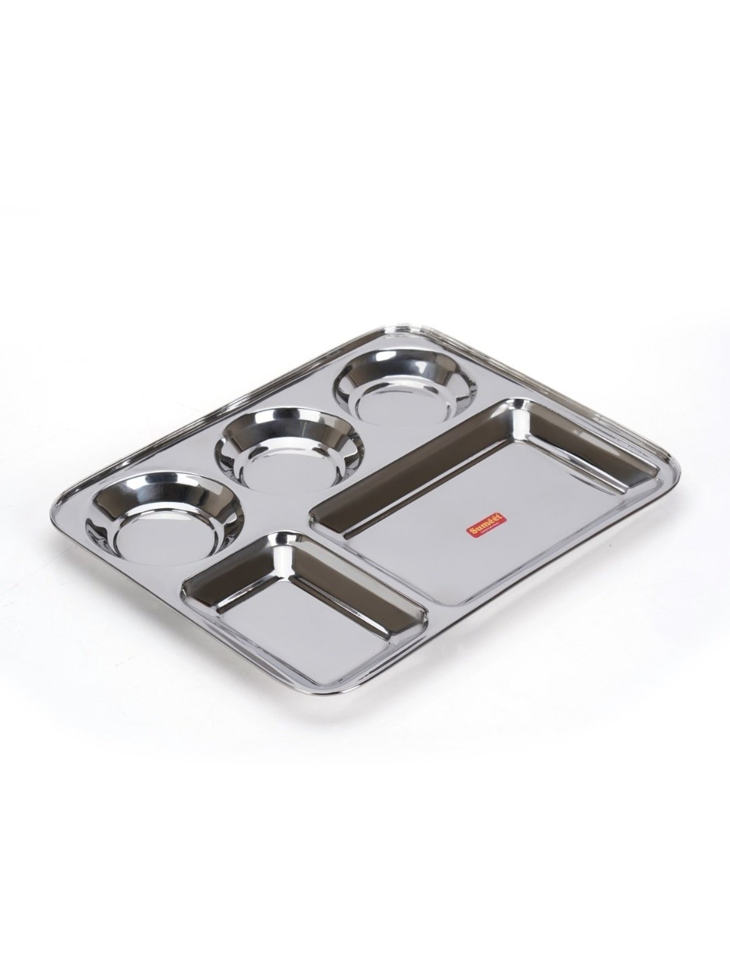 Nestasia Premium Quality Mandala Yellow Spiral Printed Square Shaped Ceramic Plate With Handle