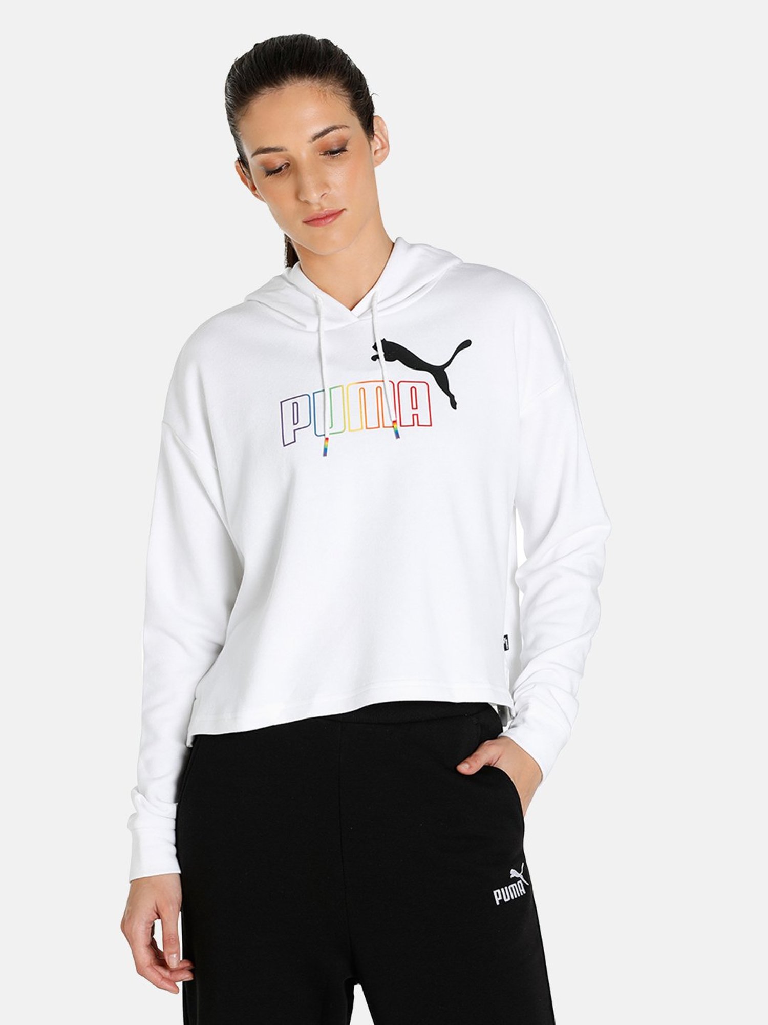 Amante Black Cotton Sports Sweatshirt