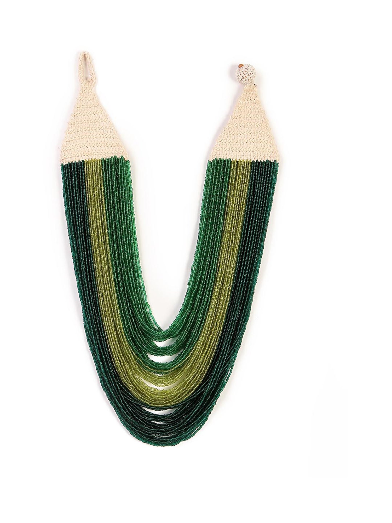 Imli Street Green & White Necklace