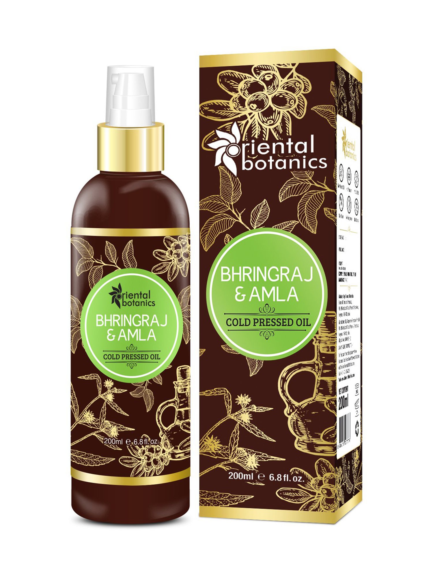 Oriental Botanics Bhringraj & Amla Hair Oil - 200 ml