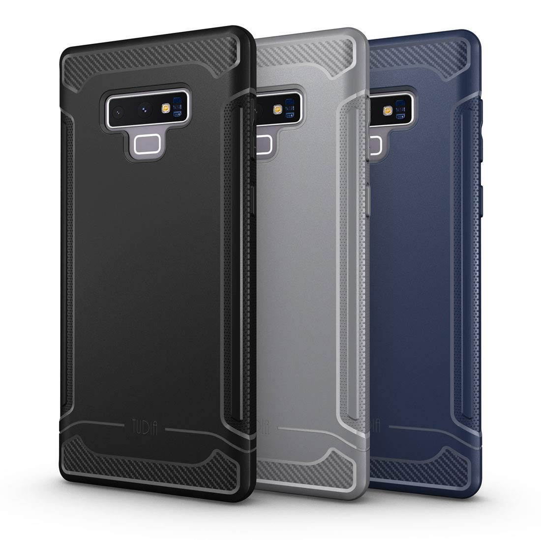 Galaxy Note 9 Case, TUDIA [Linn] Ultra Slim Lightweight Carbon Fiber Design TPU Bumper Protection Phone Cover for Samsung Galaxy Note 9 (Gray)