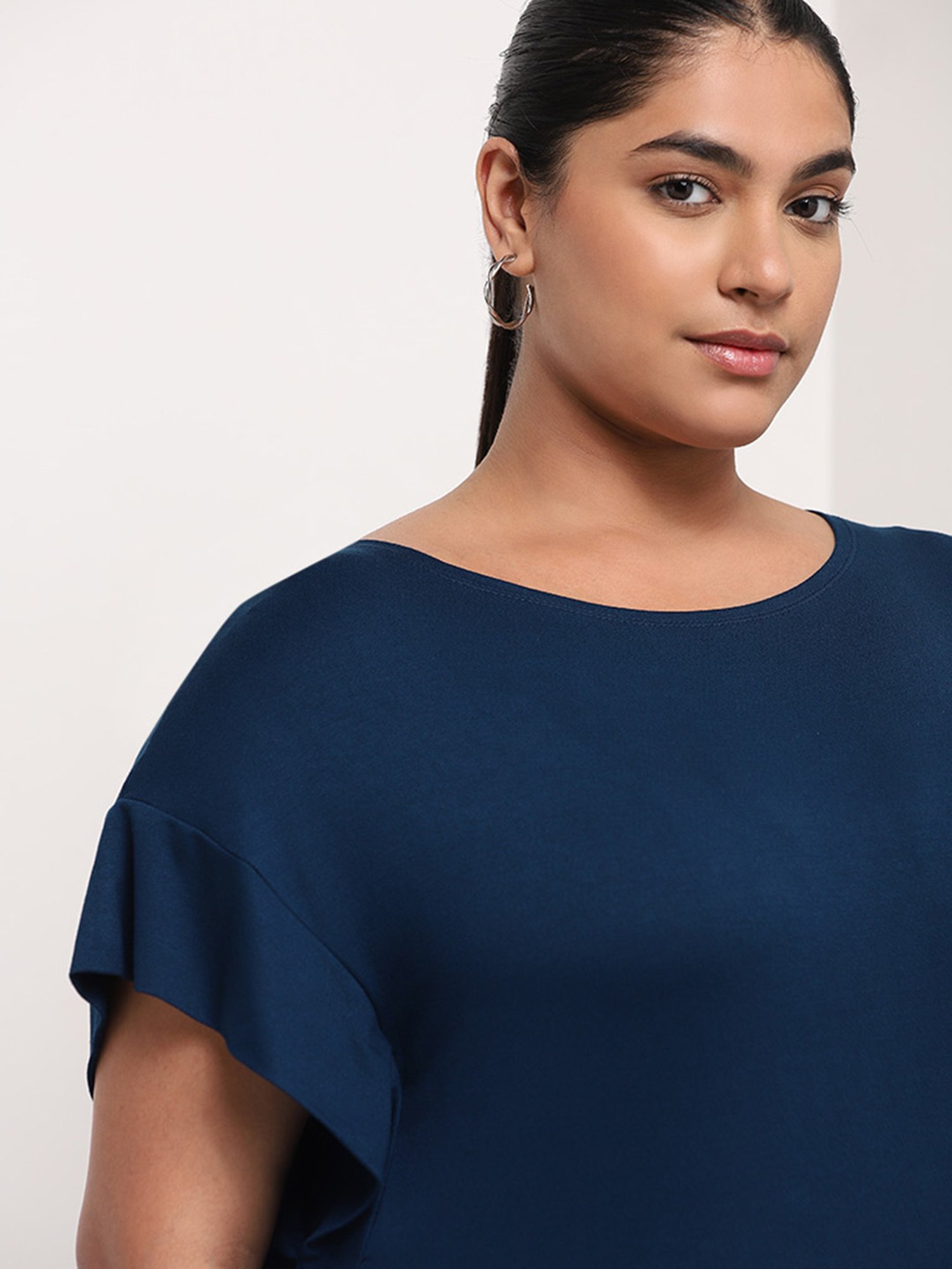 Gia by Westside Teal Solid Top