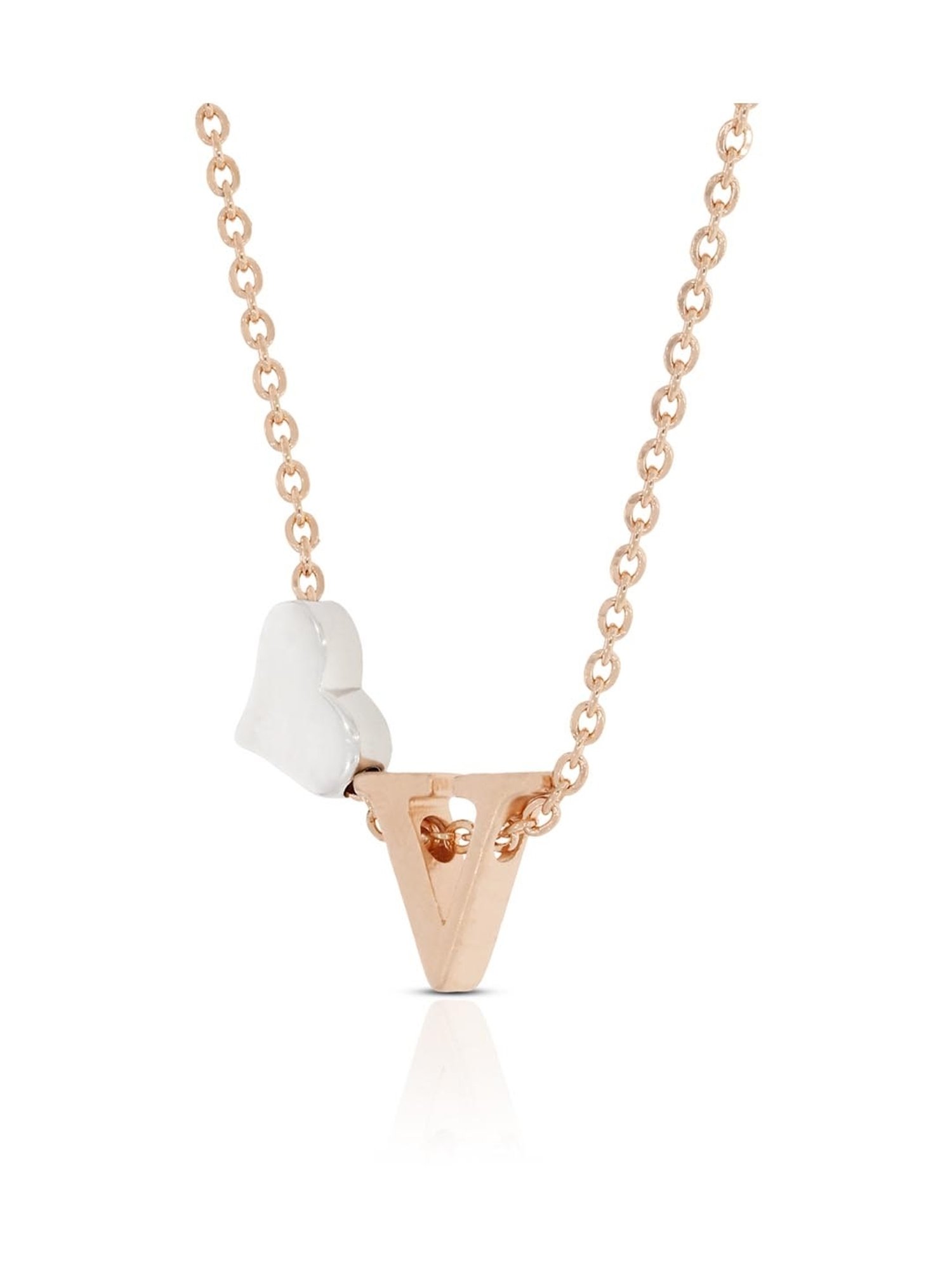 Anayra 92.5 Sterling Silver Initial Letter Charm Pendant without Chain for Women