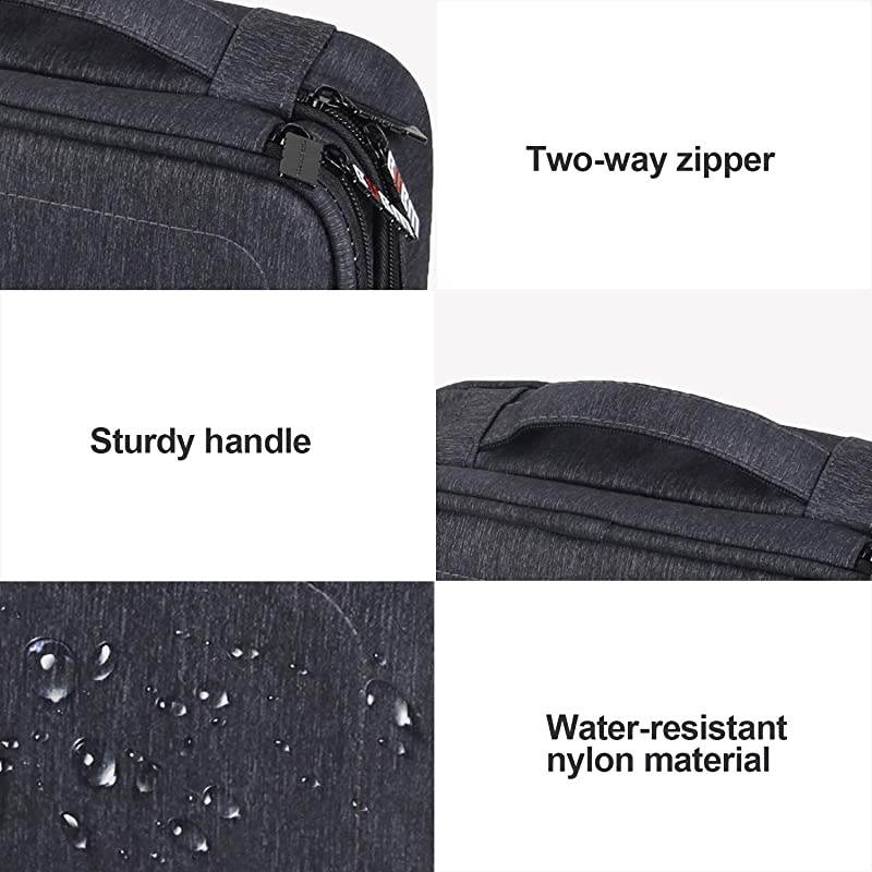 Electronic Organizer Double Layer Travel Gadget Storage Bag for Cables Cord USB Flash Drive Power Bank and Morea Sleeve Pouch for 79 iPad MiniMediumBlack