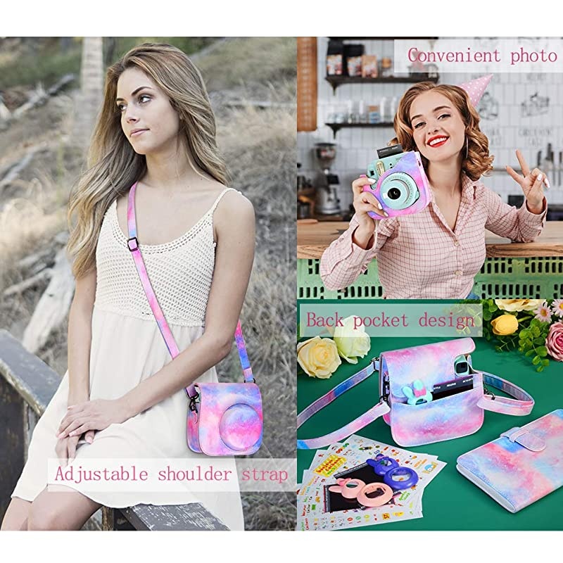 Instax Mini 9 Camera Accessories Bundles Compatible with Fujifilm Instax Mini 9 Mini 8 Mini 8+ Camera with Mini 9 Case108 Photos Mini Photo Albumetc Light Starry Sky14 Items