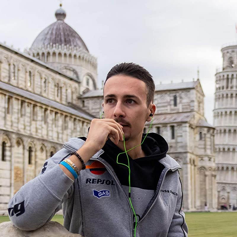 Clamor Wired Earbuds in Ear Headphones with Microphone Earphones with Mic and Volume Control Memory Foam Reinforced Cable Bass Compatible with iPhone Apple iPad Computer Laptop PC